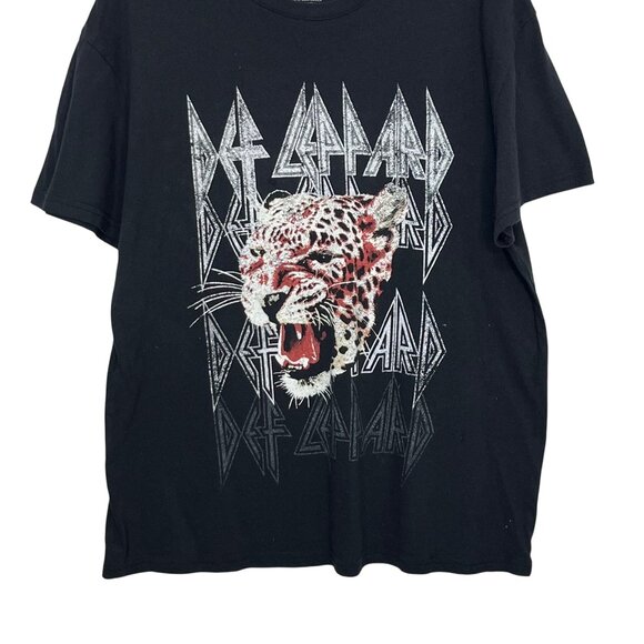 Def Leppard Graphic Band Tee Tshirt Size XL Black Leopard Design - Picture 5 of 7